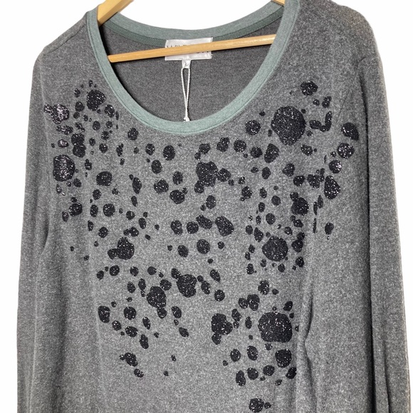 NWOT Wildfox Sparkly Beach Sequin Leopard Pullover - Picture 2 of 7